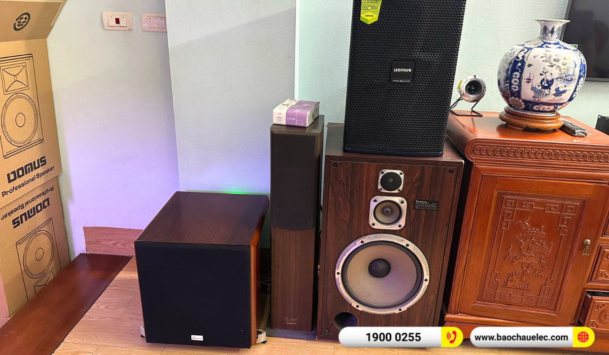 Lắp đặt d&agrave;n karaoke Domus hơn 30tr cho ch&uacute; Hưng tại H&agrave; Nội