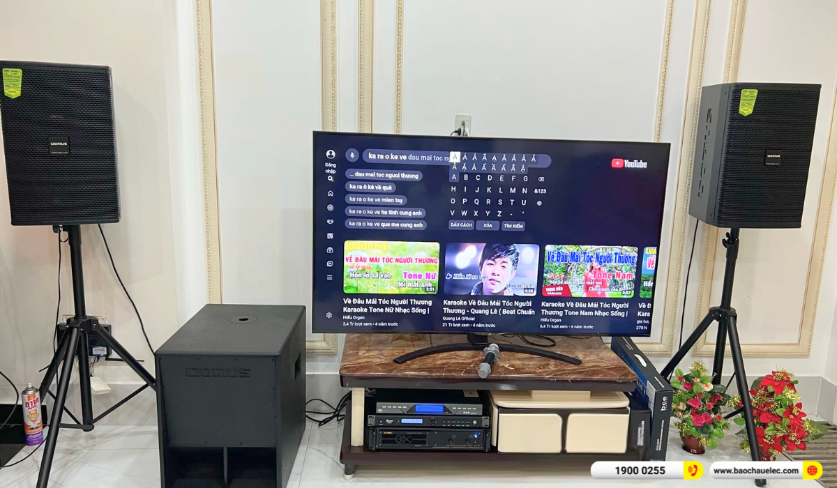 Lắp đặt d&agrave;n karaoke Domus hơn 40tr cho ch&uacute; Sang tại TP HCM
