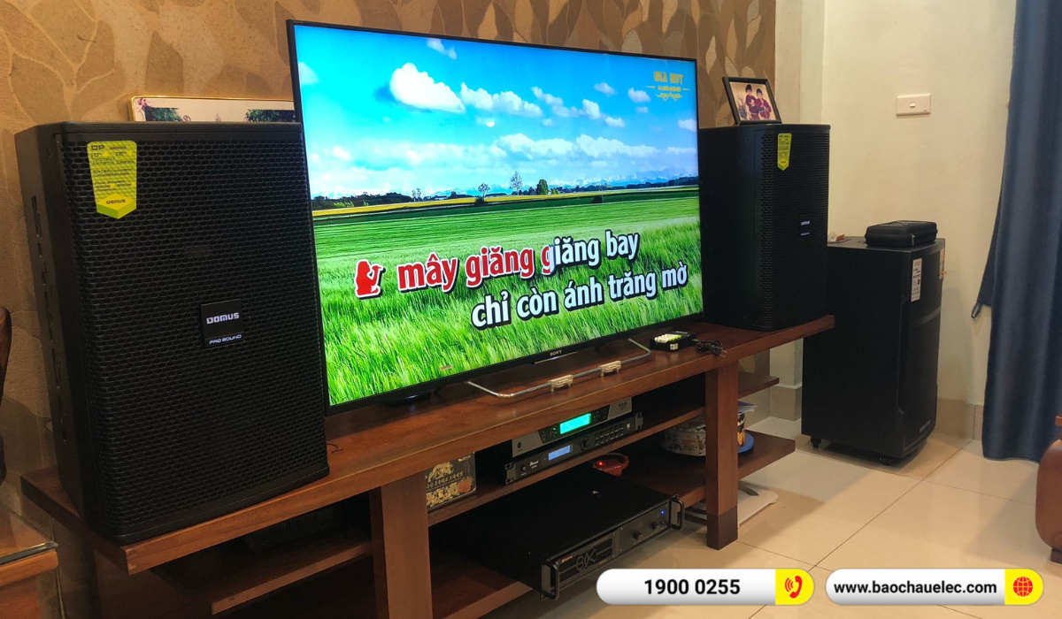 Lắp đặt d&agrave;n karaoke Domus hơn 30tr cho c&ocirc; Vui tại H&agrave; Nội