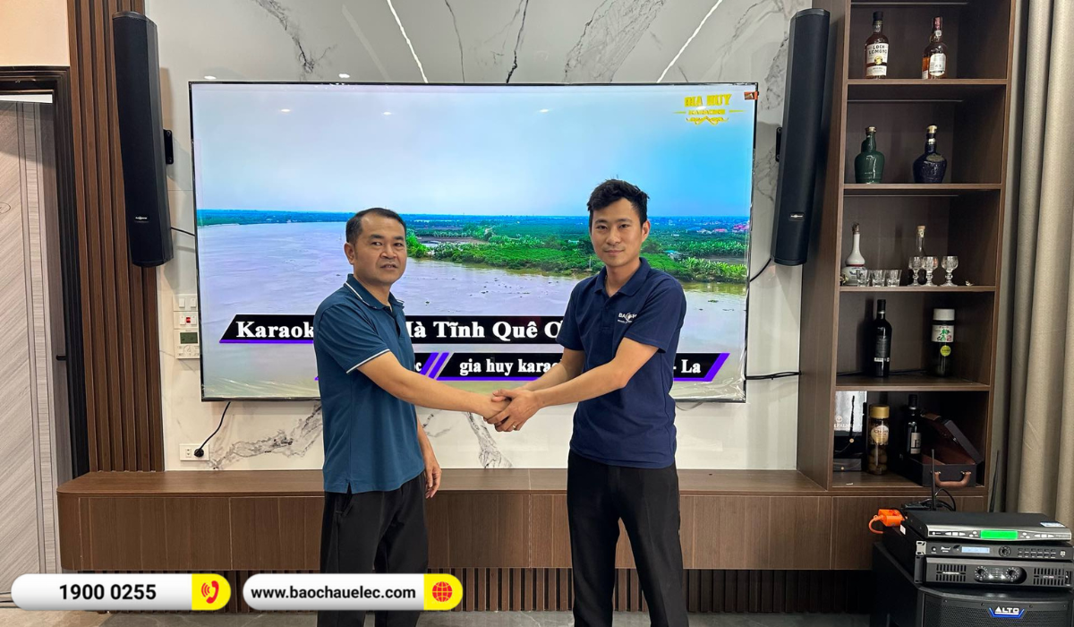 Lắp đặt dàn karaoke gắn tường Audiocenter cho anh Tú tại Hà Nội
