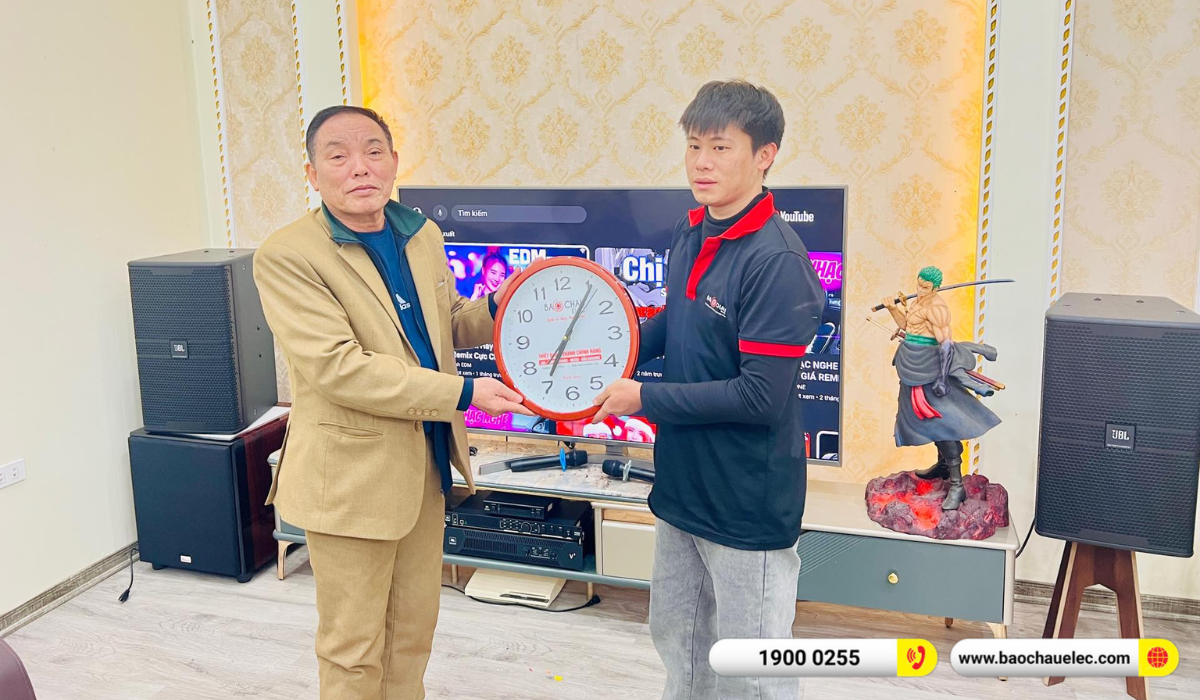 Lắp đặt d&agrave;n karaoke JBL hơn 80tr cho anh Đức tại H&agrave; Nội