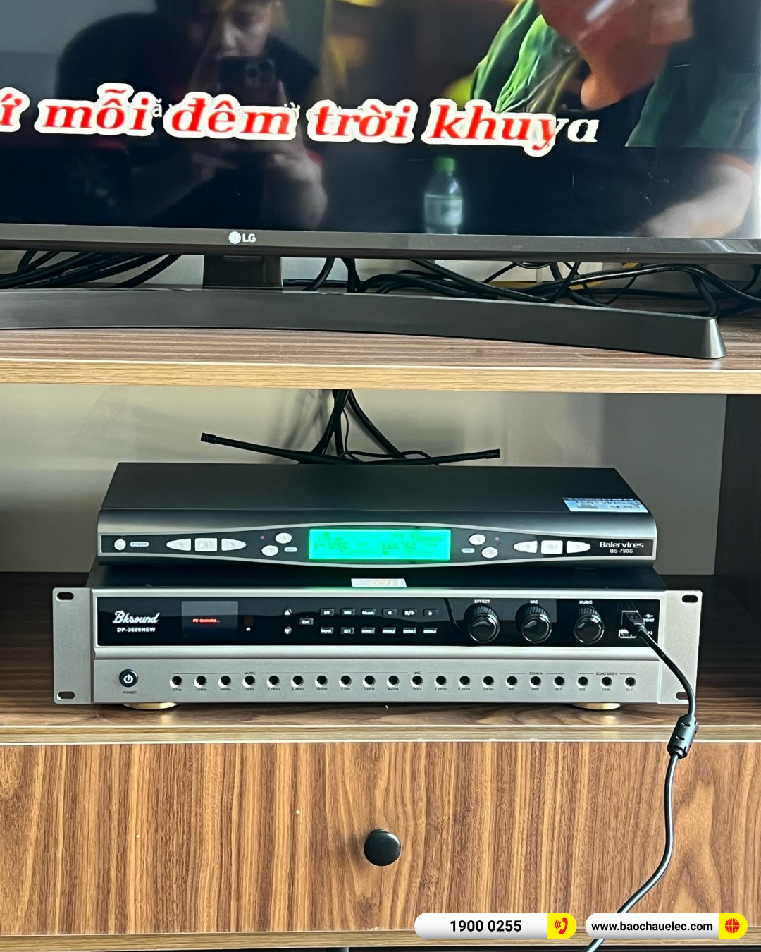 Lắp đặt d&agrave;n karaoke JBL hơn 20tr cho anh Linh tại Long An