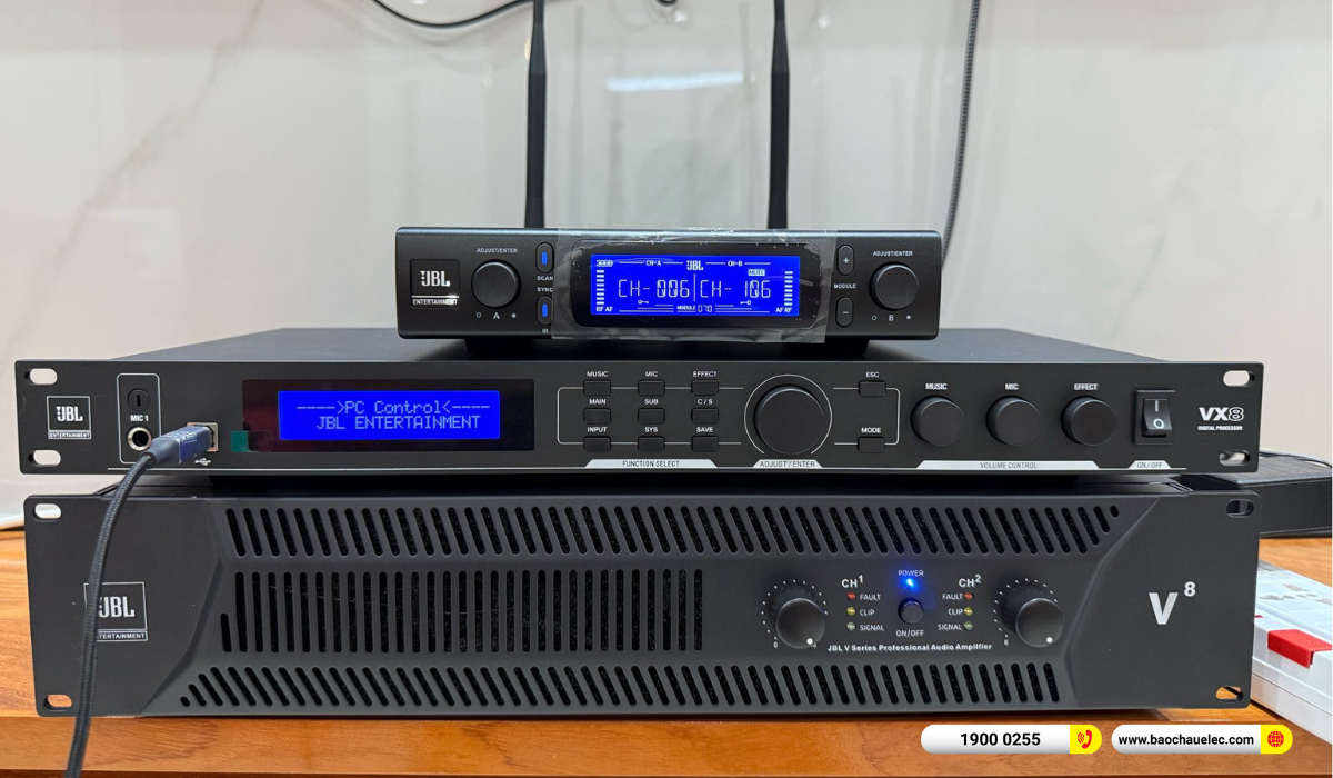 Lắp đặt d&agrave;n karaoke JBL gần 90tr cho anh Mỹ tại TP HCM