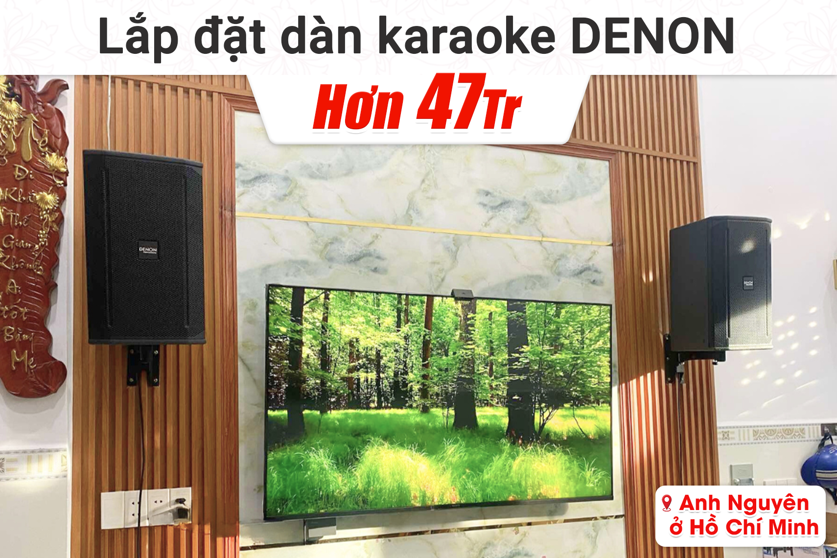 Lắp đặt dàn karaoke Denon hơn 47tr cho anh Nguyên tại TP HCM (Denon DN-510, BIK BPA-H62, BIK BPR-8600, Alto TX12S, BIK BJ-U200)
