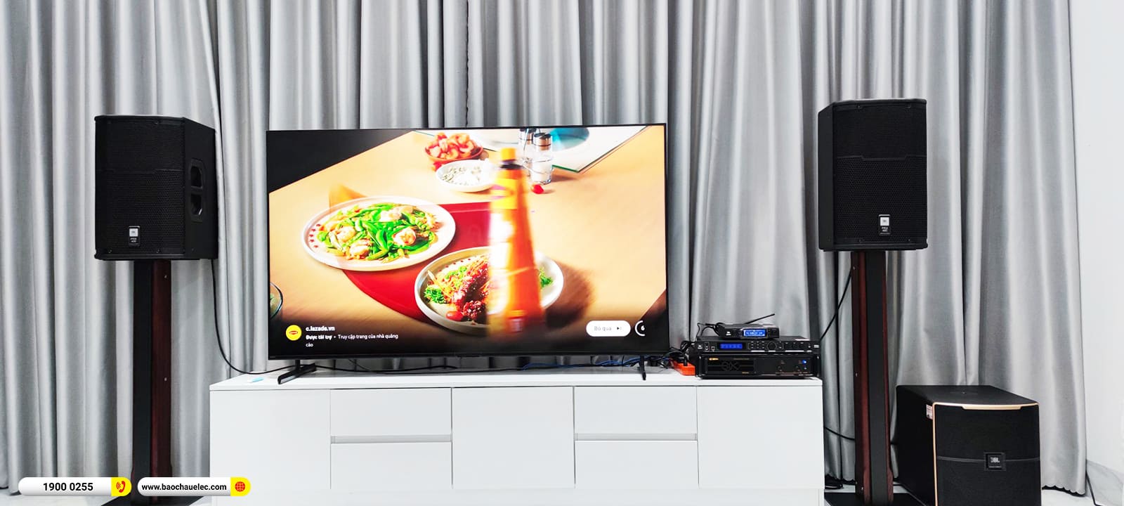 Lắp đặt dàn karaoke JBL gần 78tr cho anh Nhân ở An Giang