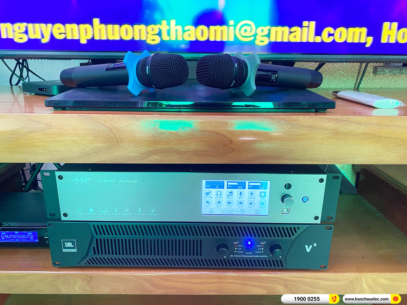 Lắp đặt d&agrave;n karaoke JBL gần 83tr cho anh Thướng ở B&igrave;nh Dương