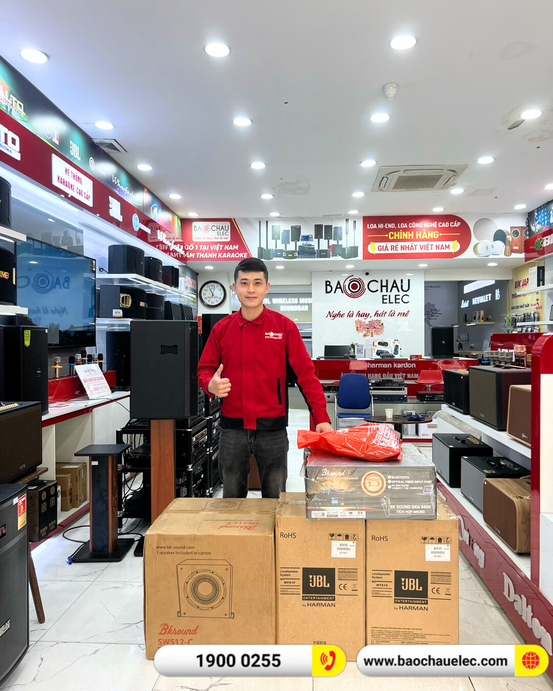 Lắp đặt d&agrave;n karaoke JBL hơn 37tr cho anh T&ugrave;ng tại H&agrave; Nội (JBL MTS10, Bksound DKA 6500, Bksound SW512)