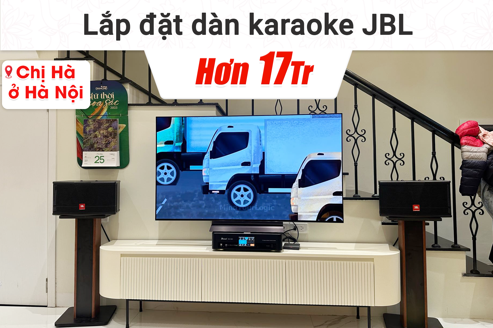 Lắp đặt dàn karaoke JBL hơn 17tr cho chị Hà tại Hà Nội