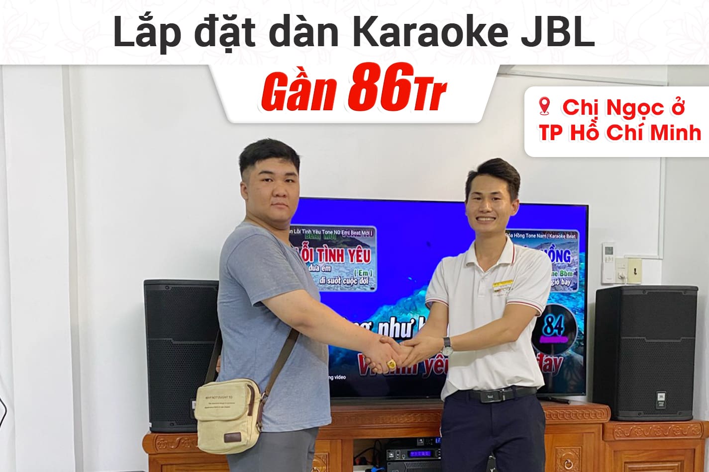 Lắp đặt dàn karaoke JBL gần 86tr cho chị Ngọc ở TPHCM