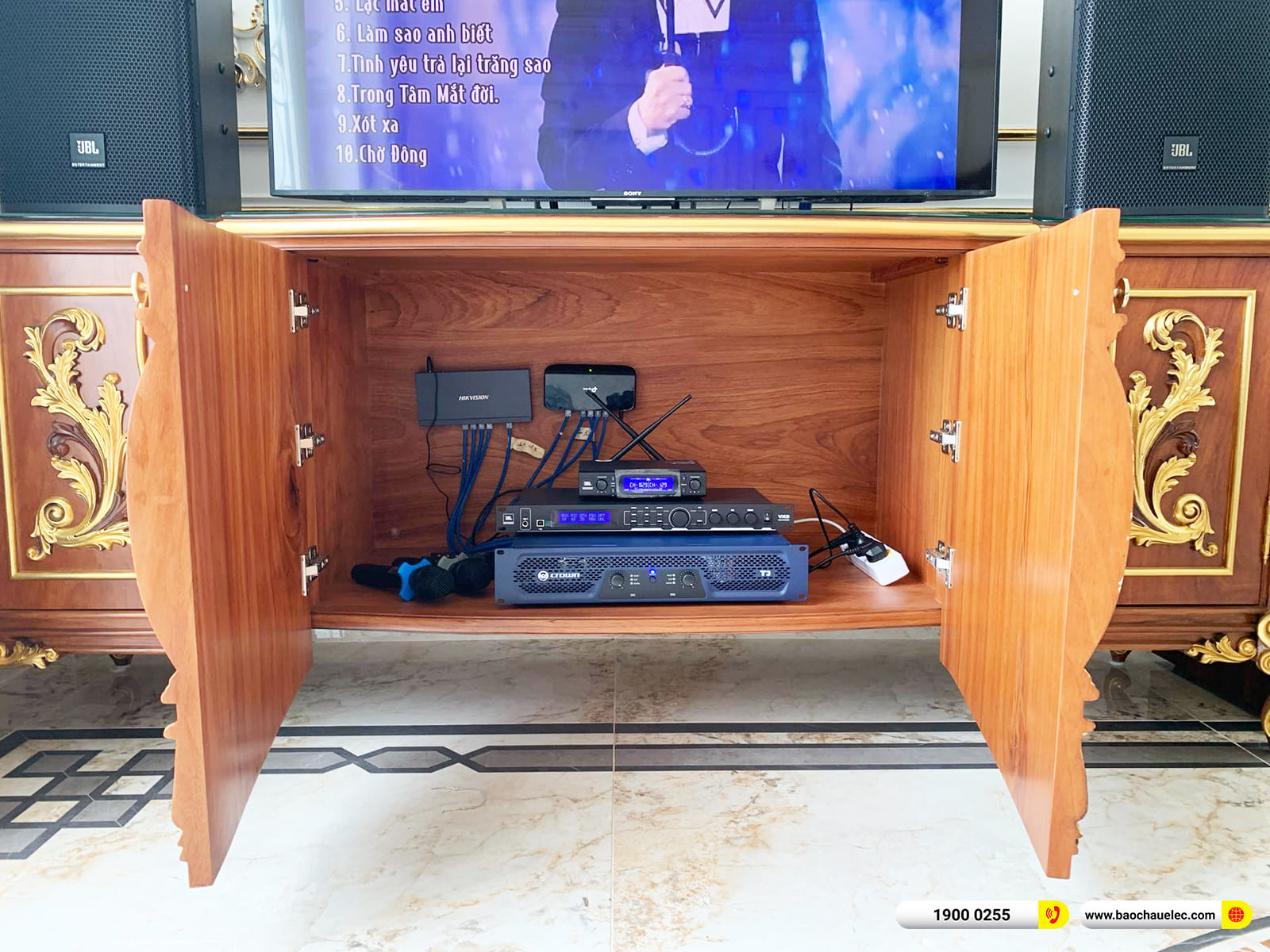 Lắp đặt d&agrave;n karaoke JBL hơn 56tr cho chị Xu&acirc;n ở Tiền Giang