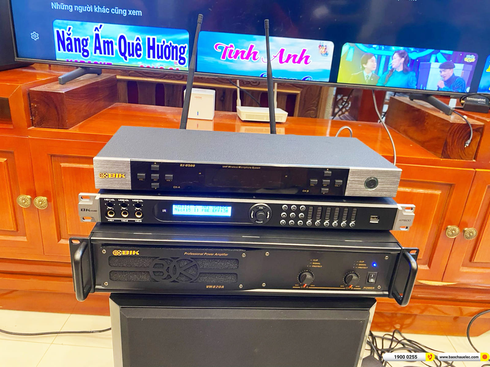 Lắp đặt d&agrave;n karaoke JBL hơn 36tr cho ch&uacute; Qu&acirc;n ở Thanh H&oacute;a