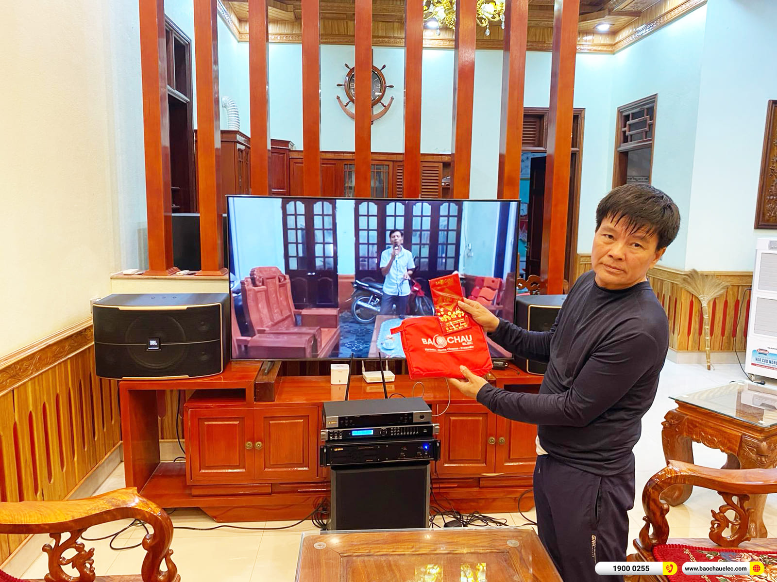 Lắp đặt d&agrave;n karaoke JBL hơn 36tr cho ch&uacute; Qu&acirc;n ở Thanh H&oacute;a