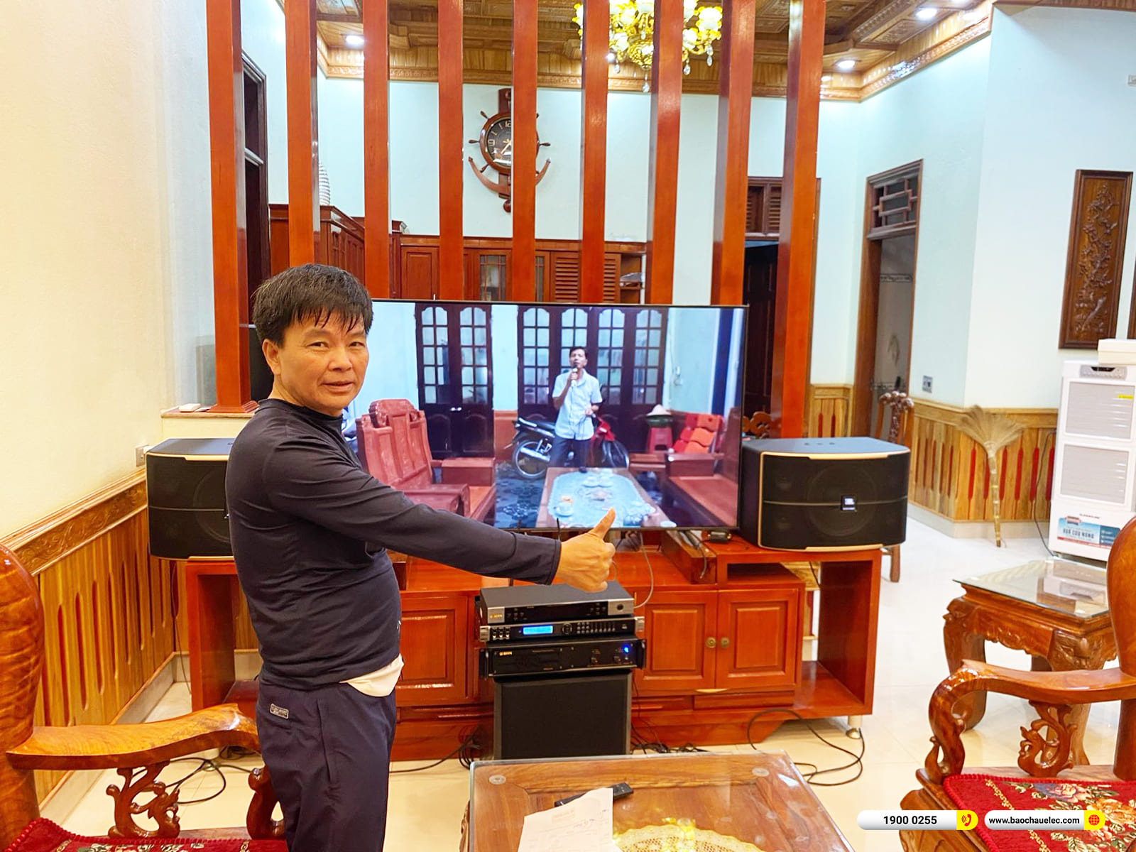 Lắp đặt d&agrave;n karaoke JBL hơn 36tr cho ch&uacute; Qu&acirc;n ở Thanh H&oacute;a