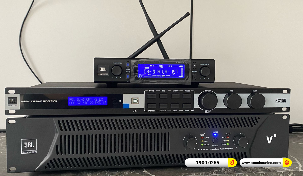 Lắp đặt d&agrave;n karaoke JBL gần 88tr cho anh Ch&acirc;u tại TPHCM
