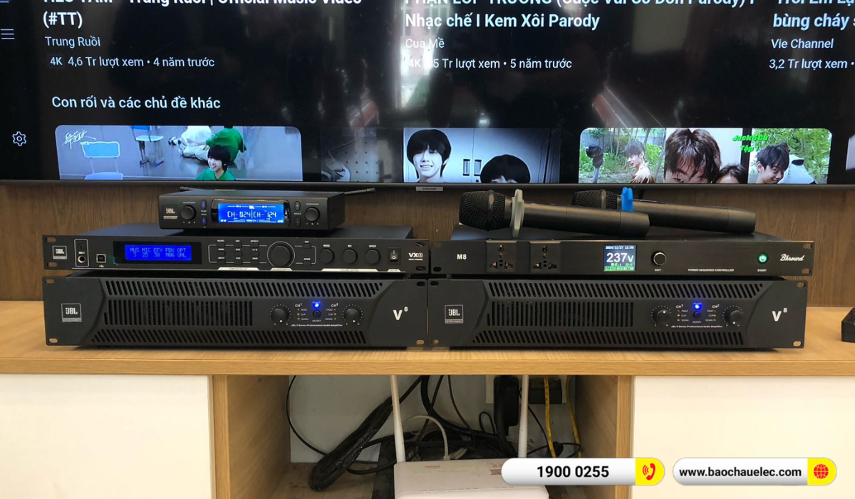 Lắp đặt d&agrave;n karaoke JBL hơn 110tr cho chị Hường tại Hải Dương