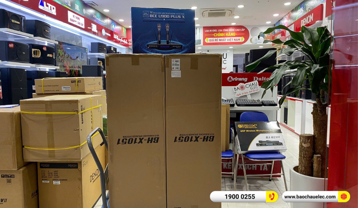 Lắp đặt d&agrave;n karaoke, nghe nhạc BIK hơn 24tr cho c&ocirc; Ninh tại H&agrave; Nội