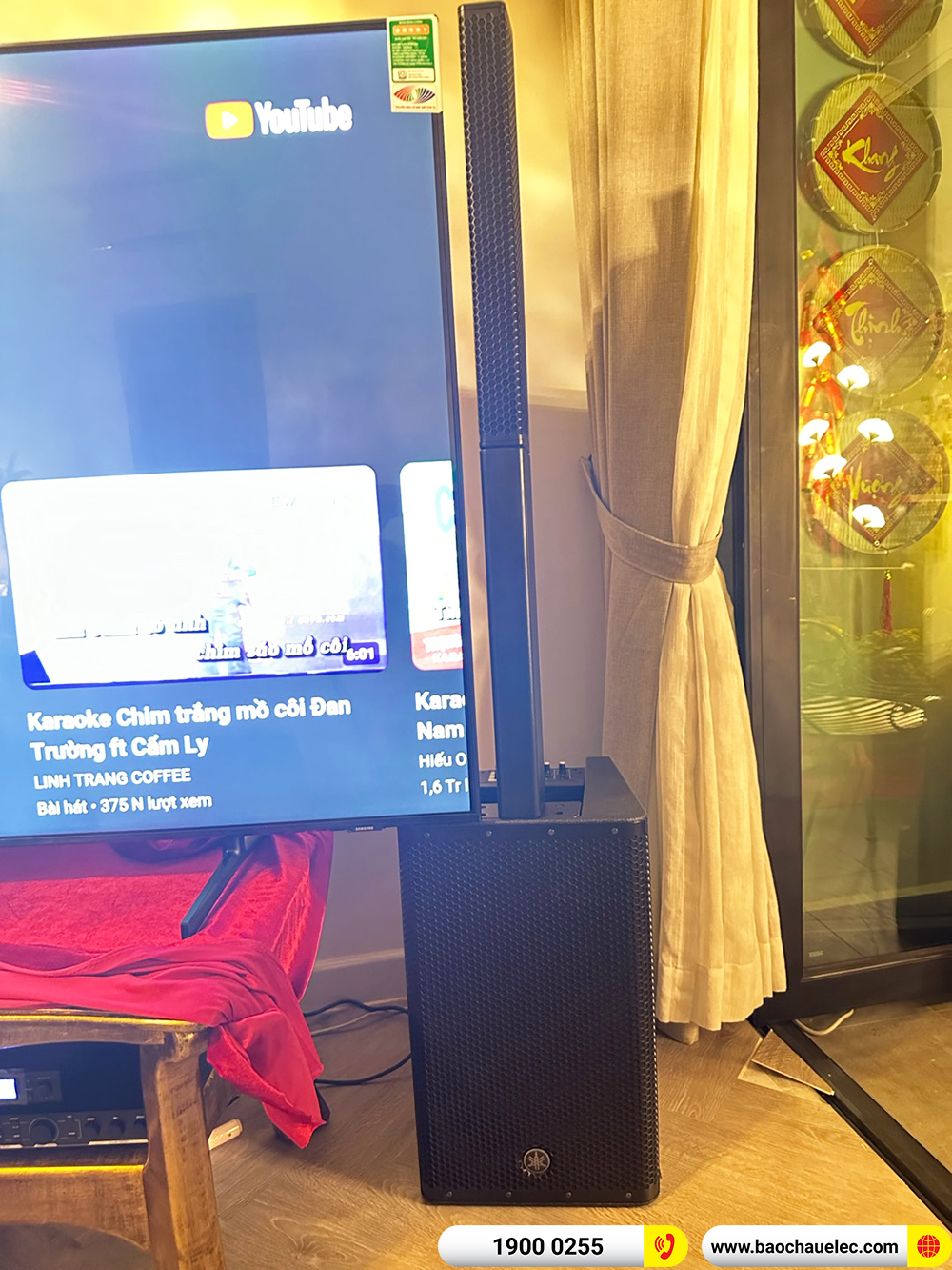 Lắp đặt d&agrave;n karaoke, nghe nhạc Yamaha, B&W hơn 110tr cho chị V&acirc;n ở TPHCM