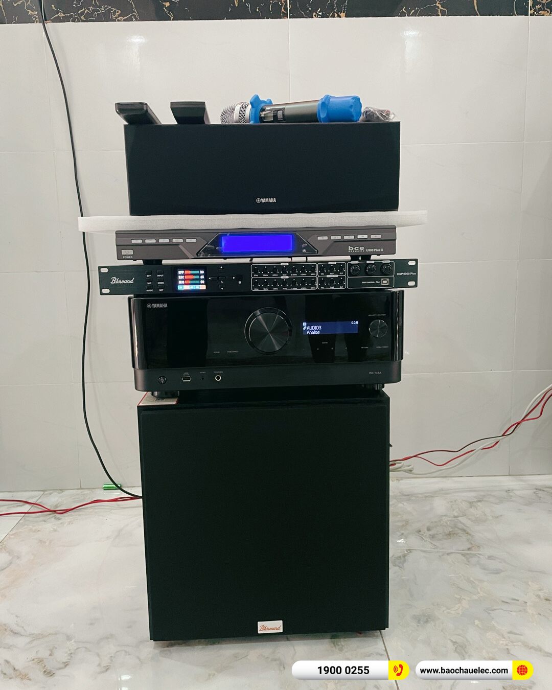 Lắp đặt d&agrave;n karaoke, nghe nhạc Yamaha gần 30tr cho anh Dương tại TP HCM