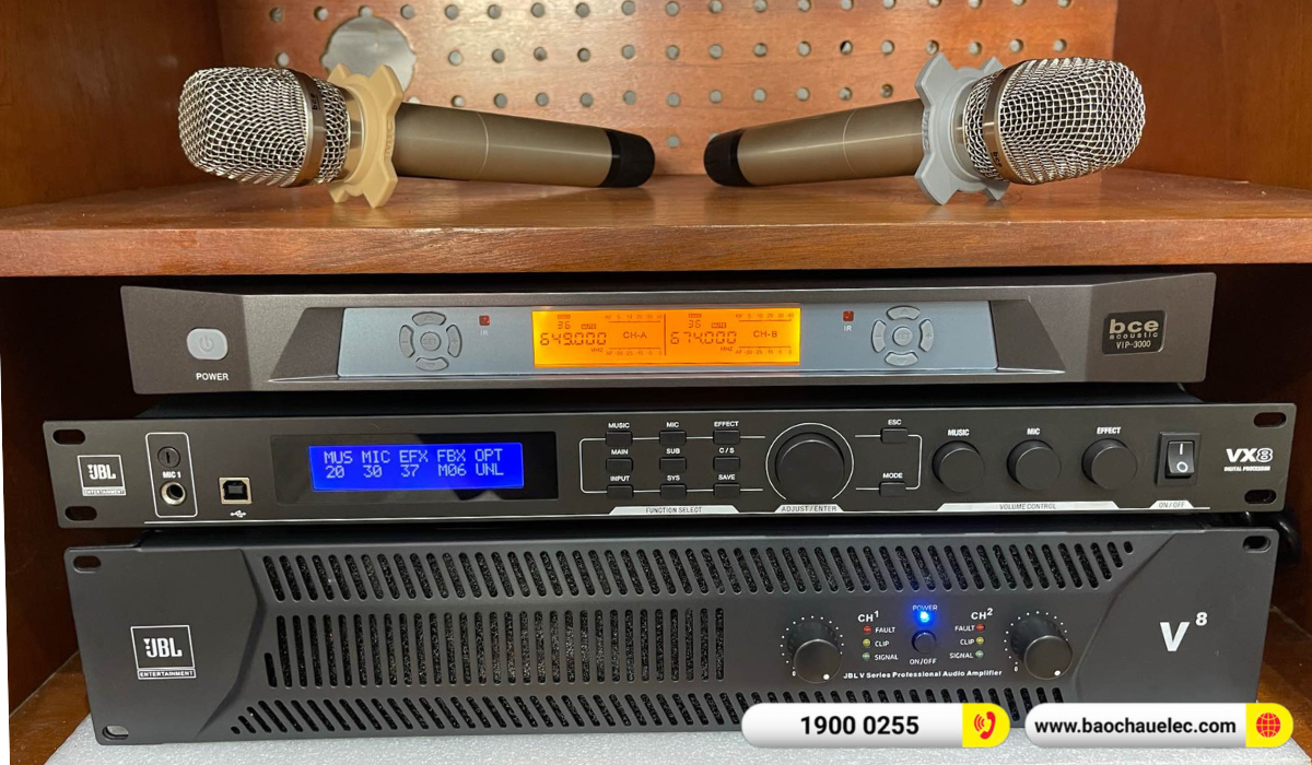 Lắp đặt d&agrave;n karaoke RCF hơn 94tr cho anh B&igrave;nh tại B&igrave;nh Dương (RCF CMAX 4112, JBL V8, JBL VX8, BCE VIP3000)