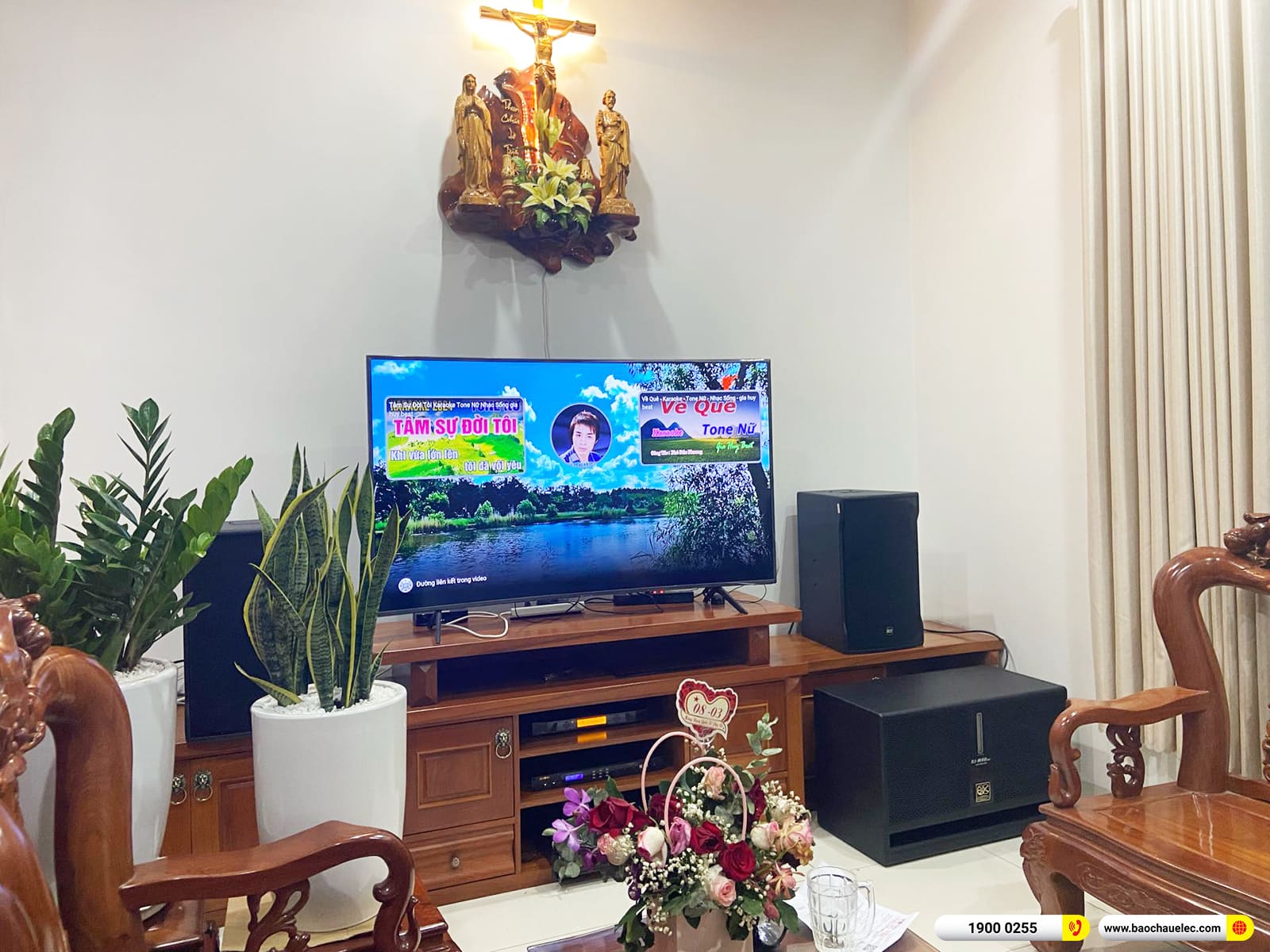 Lắp đặt d&agrave;n karaoke RCF gần 70tr cho anh Hiển ở B&igrave;nh Dương