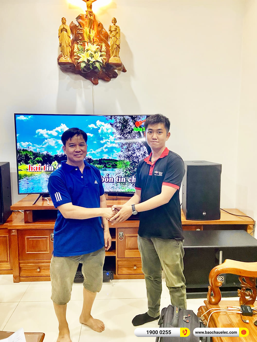Lắp đặt d&agrave;n karaoke RCF gần 70tr cho anh Hiển ở B&igrave;nh Dương