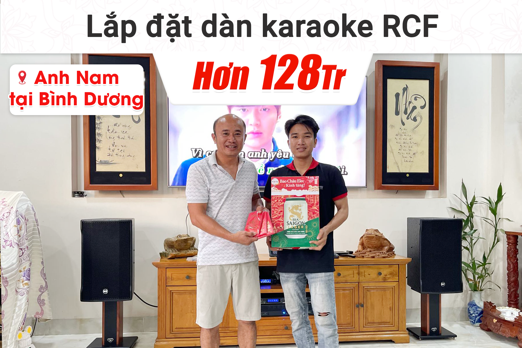 Lắp đặt dàn karaoke RCF hơn `28tr cho anh Nam tại Bình Dương
