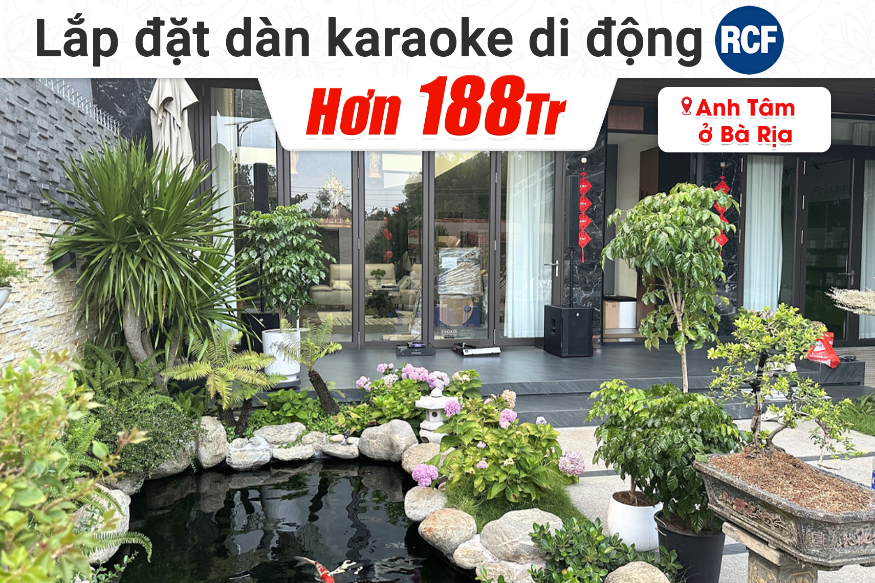 Lắp đặt dàn karaoke di động RCF hơn 188tr cho anh Tâm tại Bà Rịa (RCF EVOX 12, BIK BPC-R500, JBL VM300)