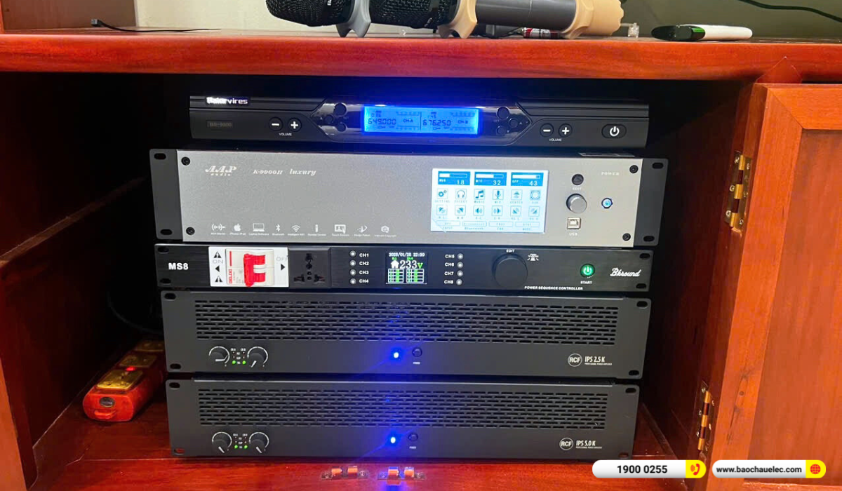 Lắp đặt d&agrave;n karaoke RCF hơn 189tr cho anh Thắng tại Bắc Ninh