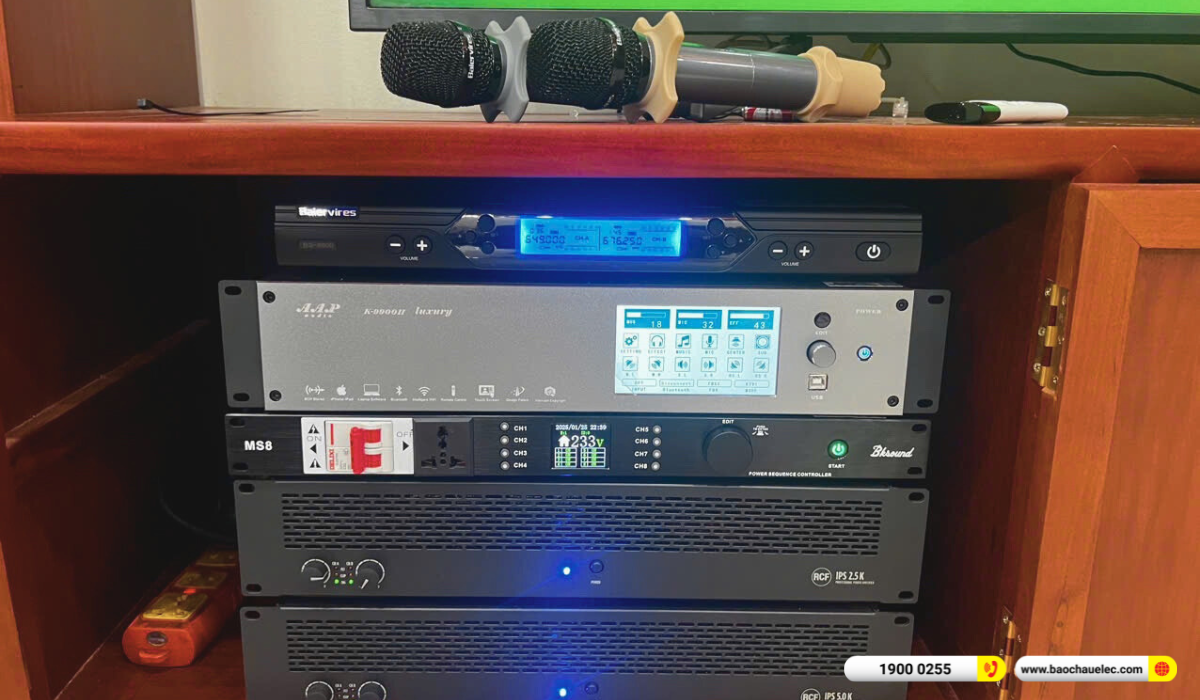 Lắp đặt d&agrave;n karaoke RCF hơn 189tr cho anh Thắng tại Bắc Ninh