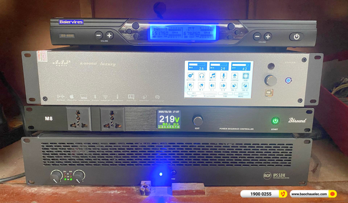 Lắp đặt d&agrave;n karaoke RCF gần 169tr cho anh Thế tại H&agrave; Nam