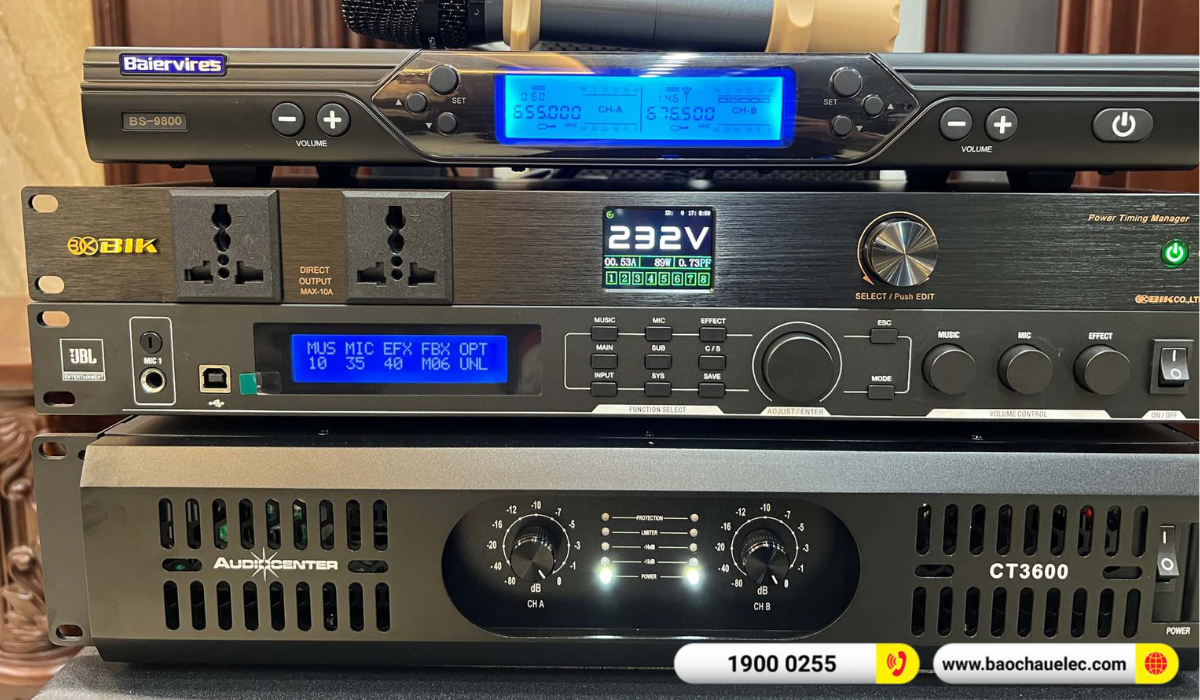 Lắp đặt d&agrave;n karaoke RCF hon 108tr cho anh Thuần tại H&agrave; Nội