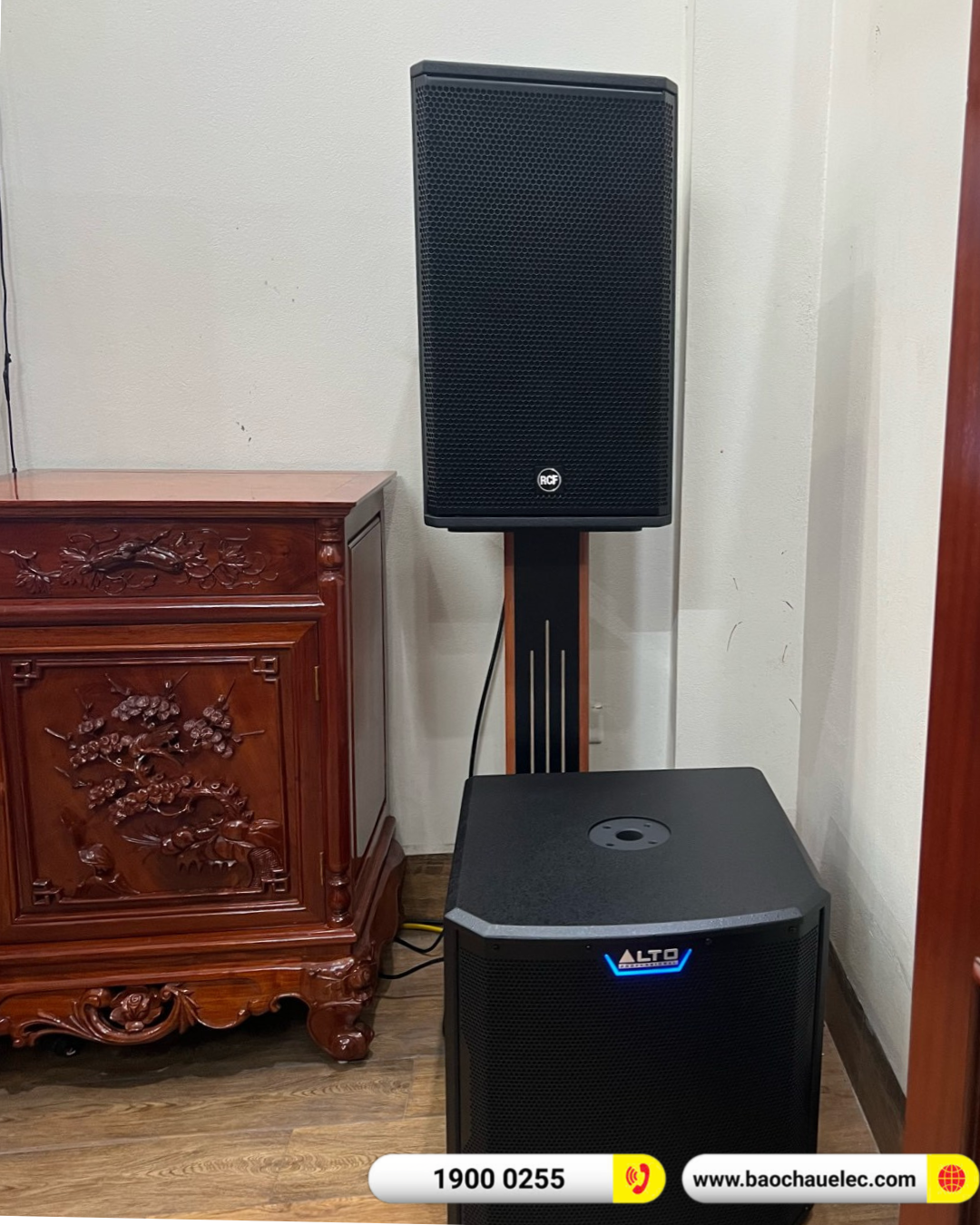 Lắp đặt d&agrave;n karaoke RCF hơn 84tr cho anh Thủy tại Quảng Ninh