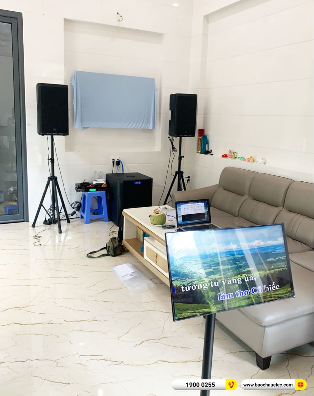 Lắp đặt d&agrave;n karaoke RCF 84tr cho chị B&igrave;nh ở Bến Tre