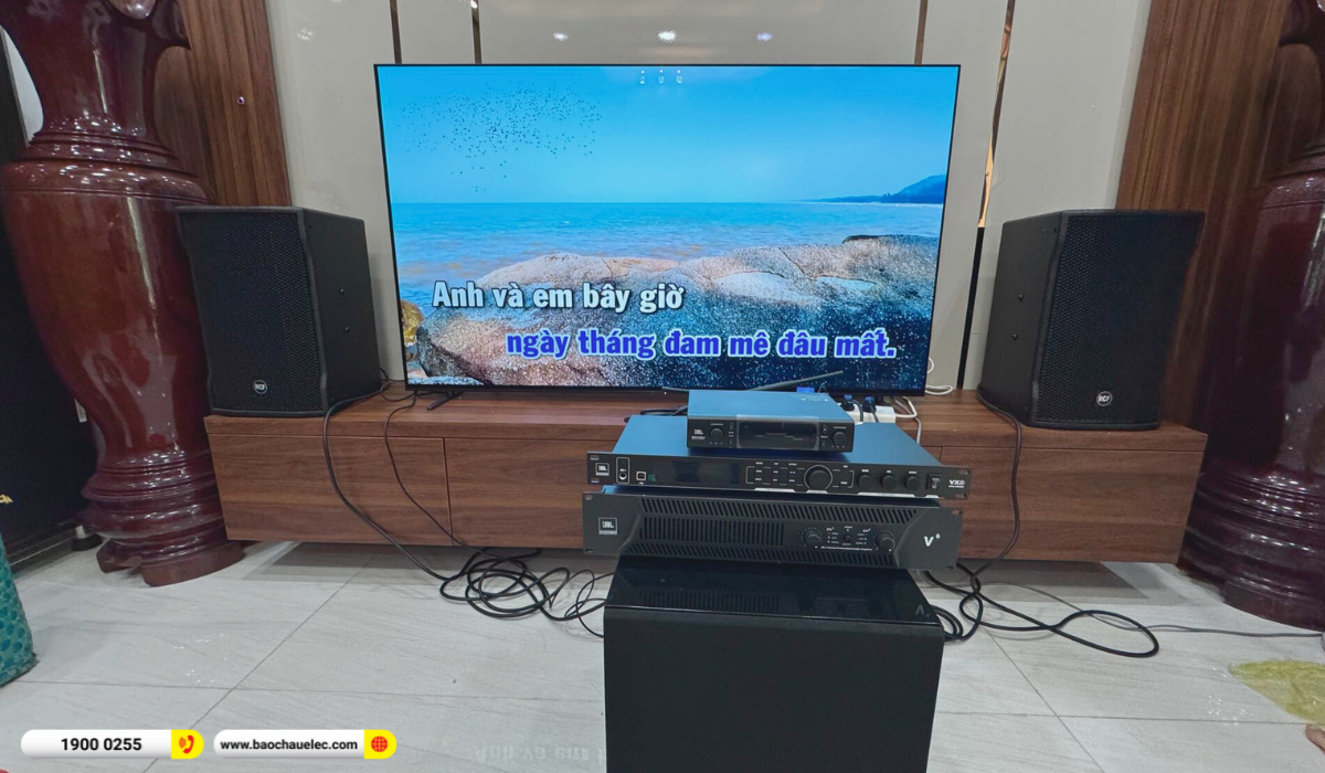 Lắp đặt d&agrave;n karaoke RCF hơn 84tr cho c&ocirc; Huyền tại TP HCM