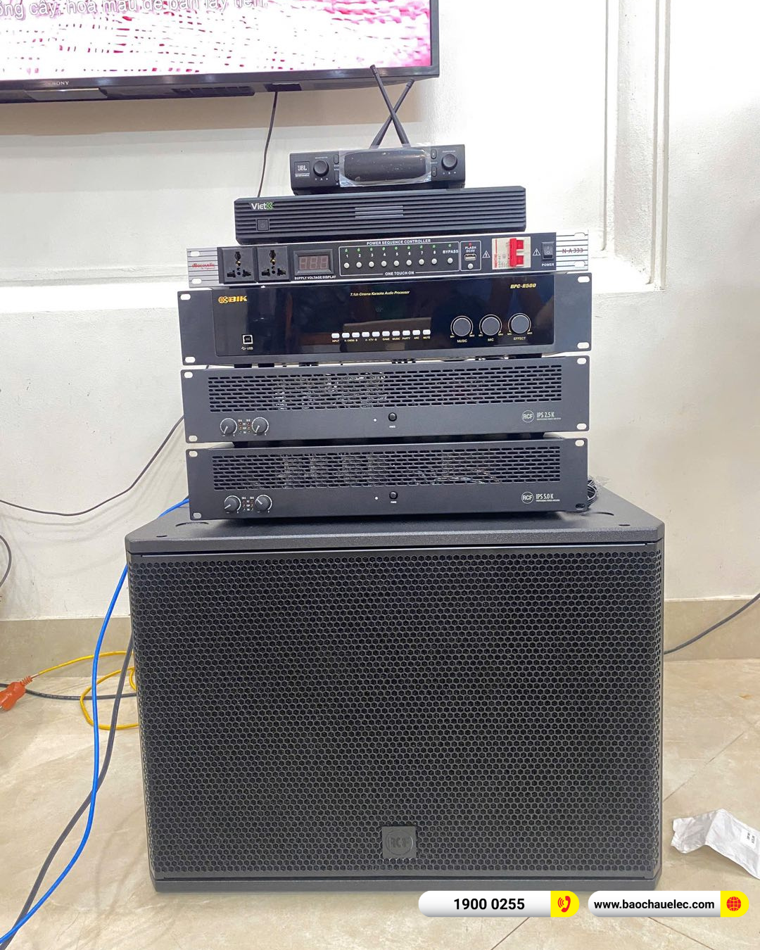 Lắp đặt d&agrave;n karaoke RCF gần 196tr cho anh Sơn tại Bắc Ninh