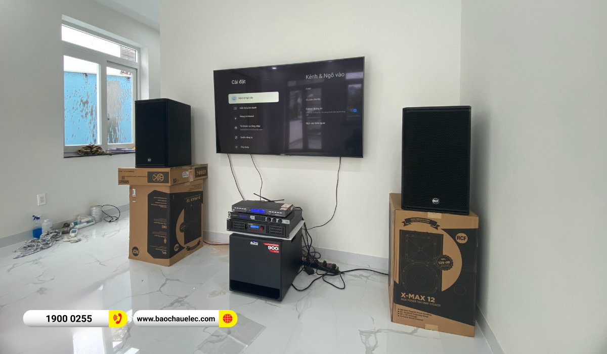 Lắp đặt d&agrave;n karaoke RCF hơn 61tr cho chị Hoa tại TPHCM