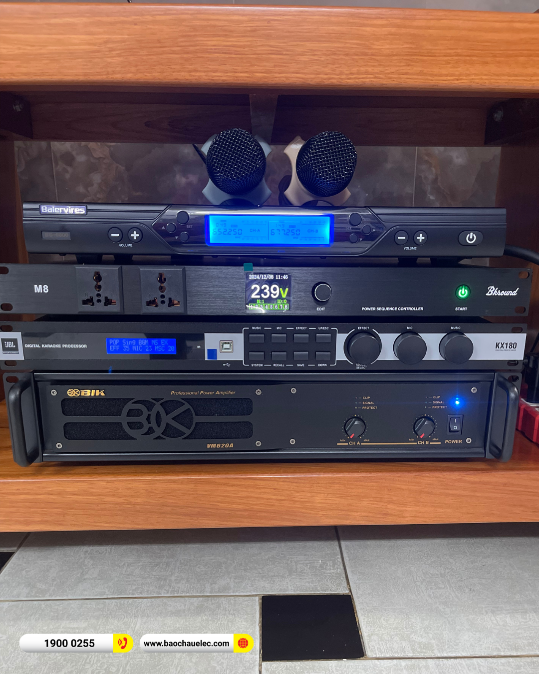 Lắp đặt d&agrave;n karaoke RCF gần 89tr cho chị Nhung tại TP HCM