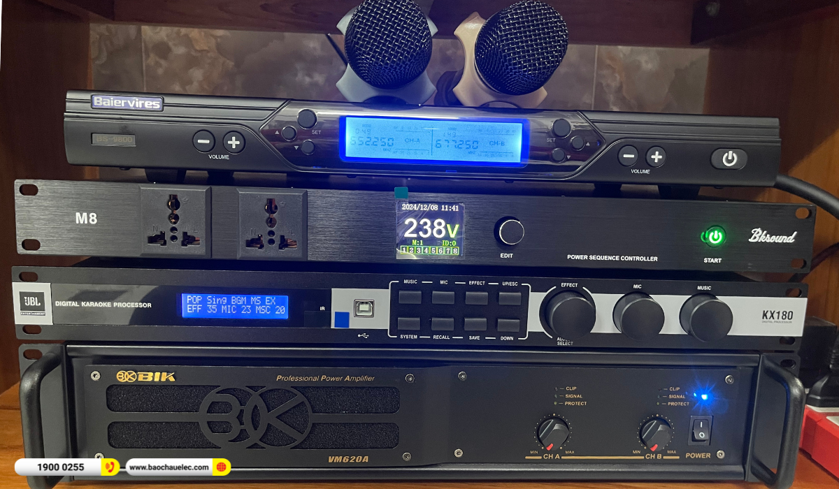 Lắp đặt d&agrave;n karaoke RCF gần 89tr cho chị Nhung tại TP HCM