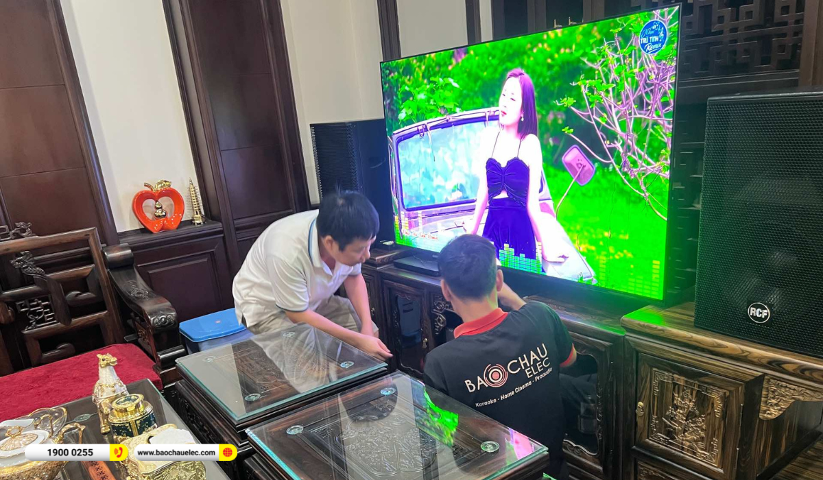 Lắp đặt d&agrave;n karaoke RCF hơn 136tr cho ch&uacute; Tam tại Thanh H&oacute;a