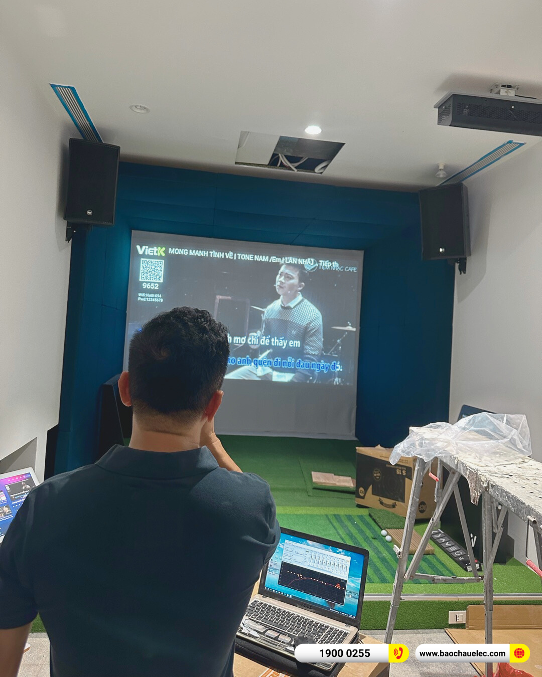 Lắp đặt d&agrave;n karaoke RCF, m&aacute;y chiếu hơn 260tr cho anh Đốc tại TP HCM