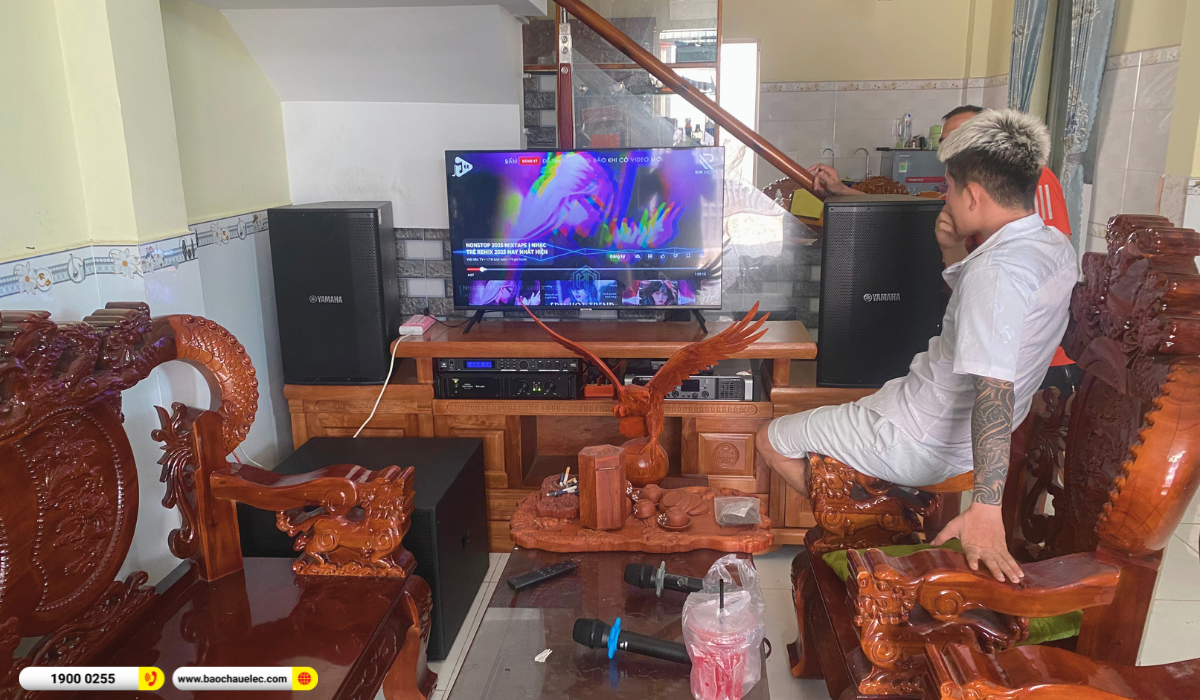 Lắp đặt d&agrave;n karaoke Yamaha gần 95tr cho anh Minh tại TP HCM