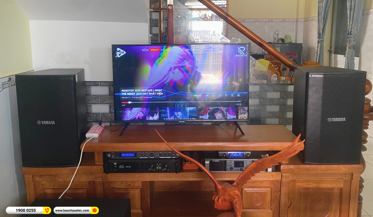 Lắp đặt d&agrave;n karaoke Yamaha gần 95tr cho anh Minh tại TP HCM