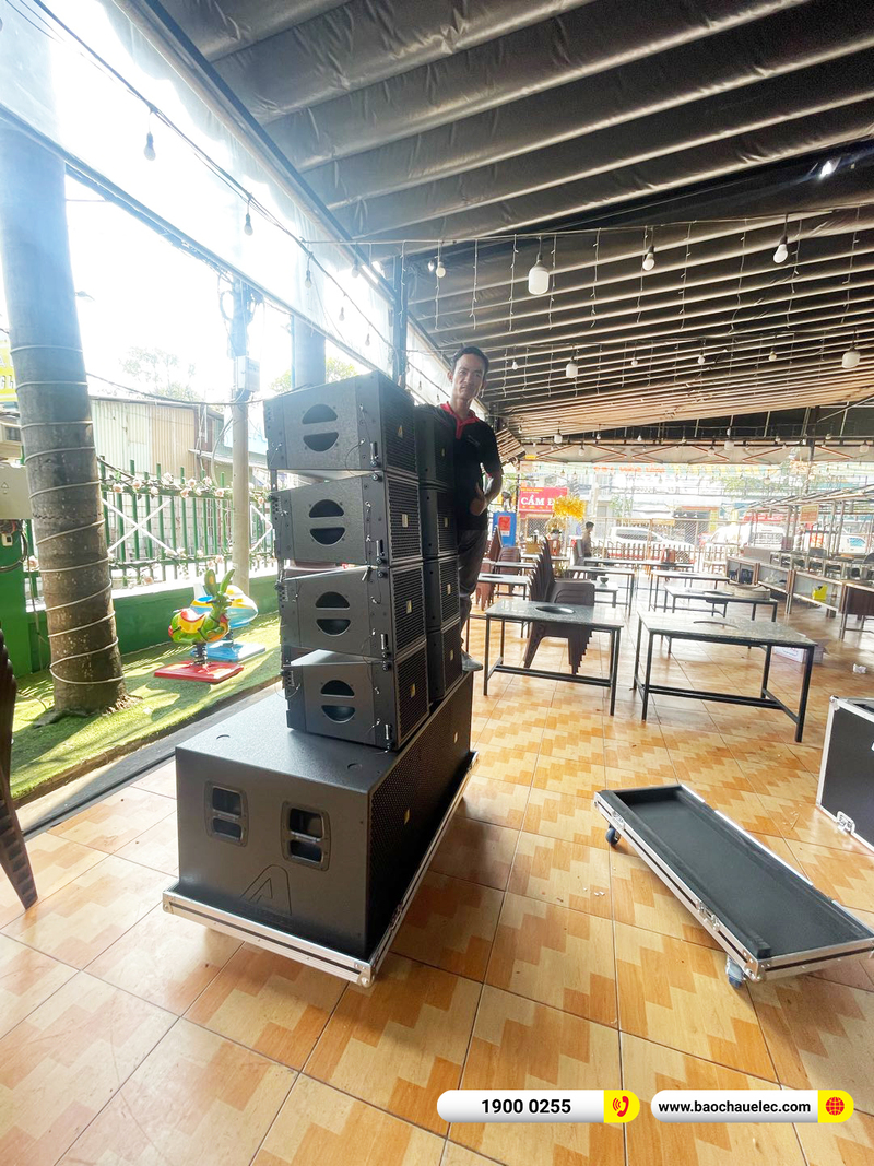 Lắp đặt d&agrave;n line array ACTPRO gần 205tr cho Buffet H&ograve;a Ph&aacute;t Vượng ở TPHCM