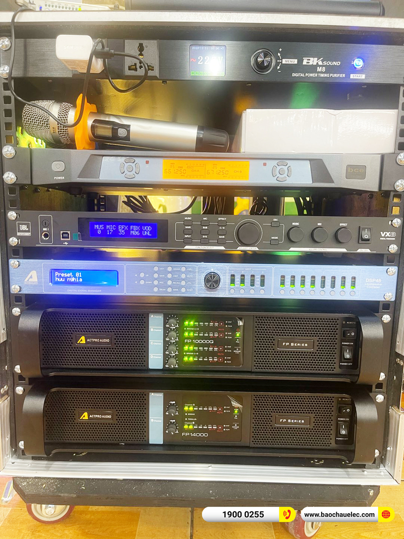 Lắp đặt d&agrave;n line array ACTPRO gần 205tr cho Buffet H&ograve;a Ph&aacute;t Vượng ở TPHCM