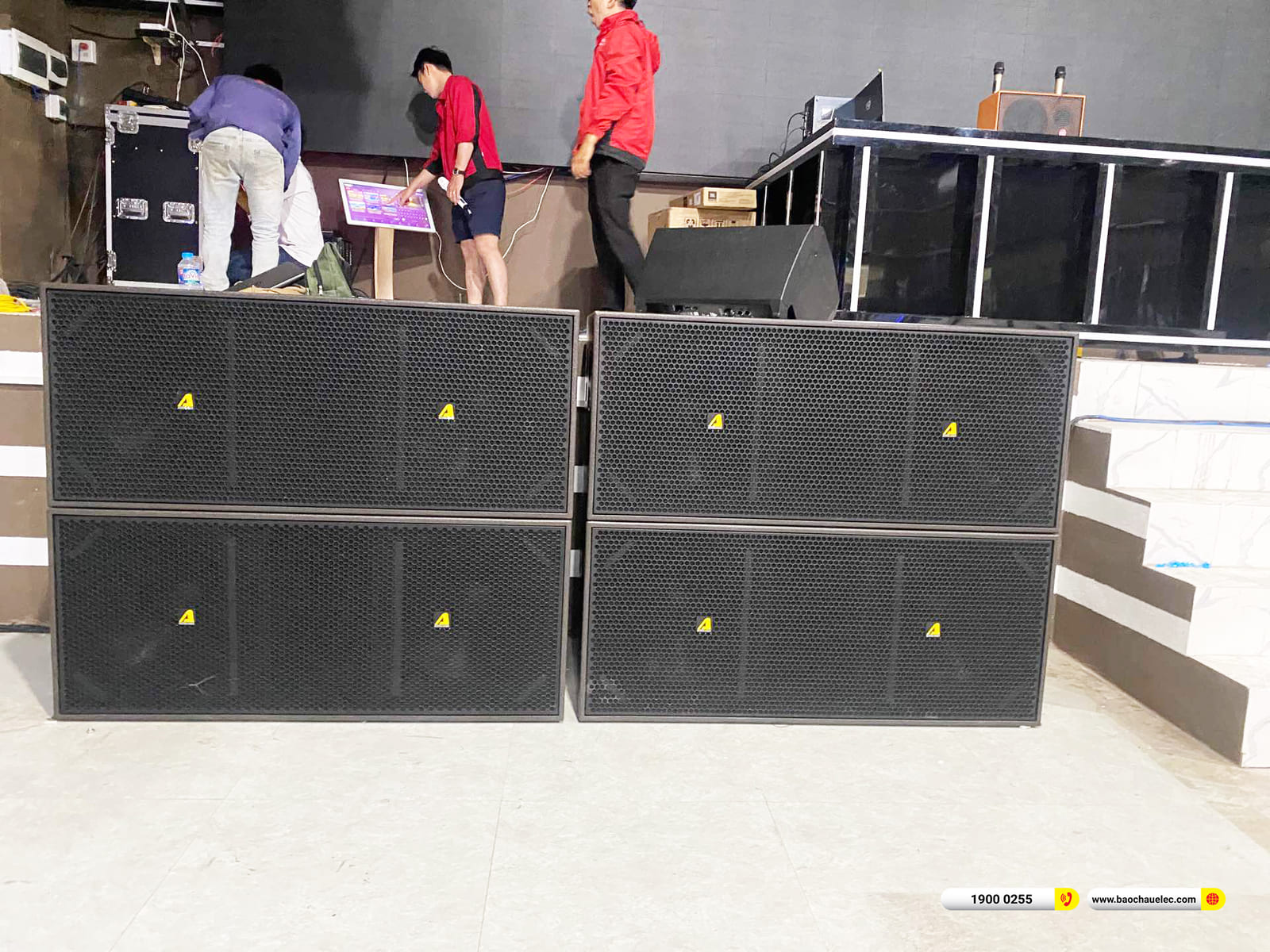 Lắp đặt d&agrave;n line array ACTPRO gần 593tr cho qu&aacute;n bar ở Tr&agrave; Vinh