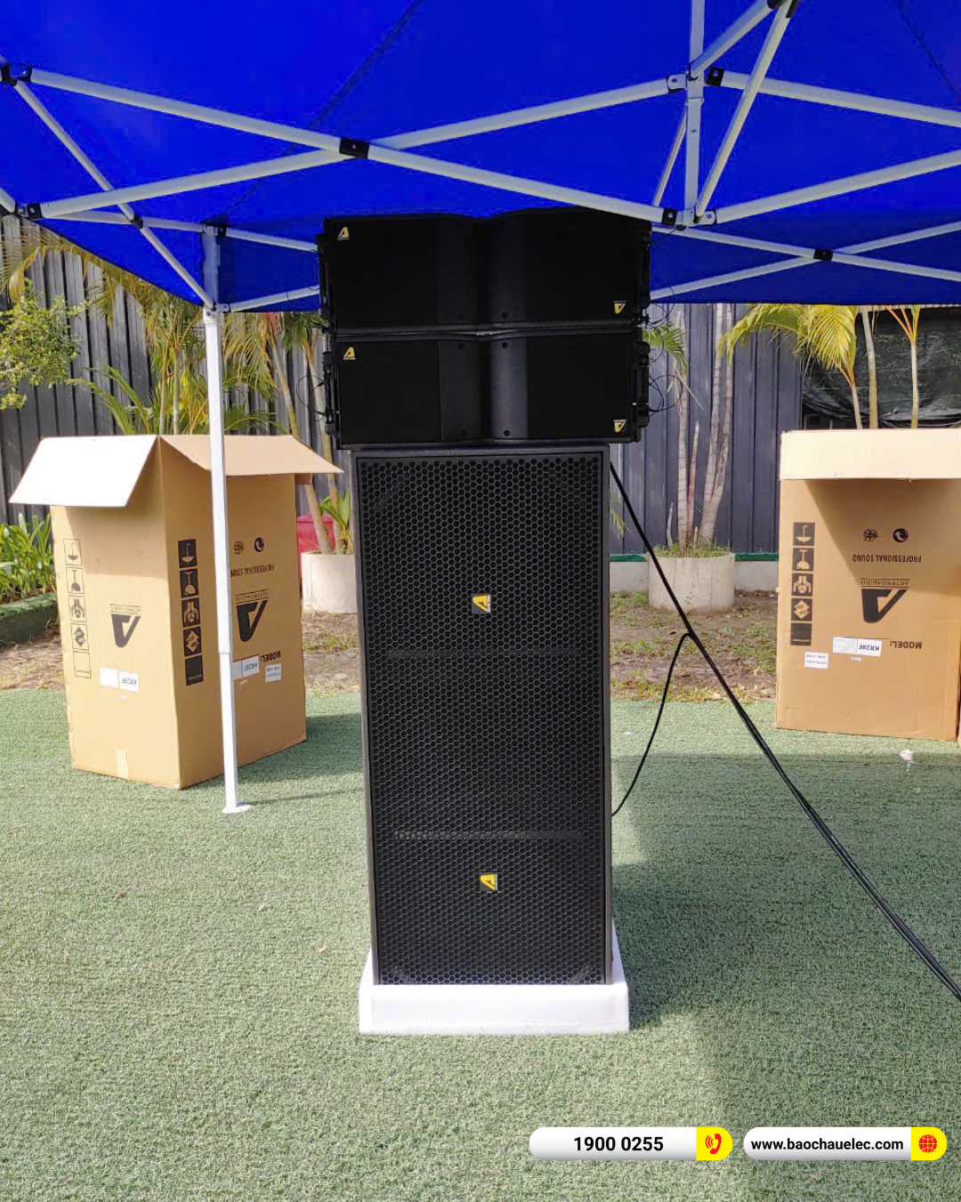 Lắp đặt d&agrave;n Line Array Actpro cho sự kiện, đ&aacute;m cưới hơn 109tr cho chị Như tại Thanh H&oacute;a