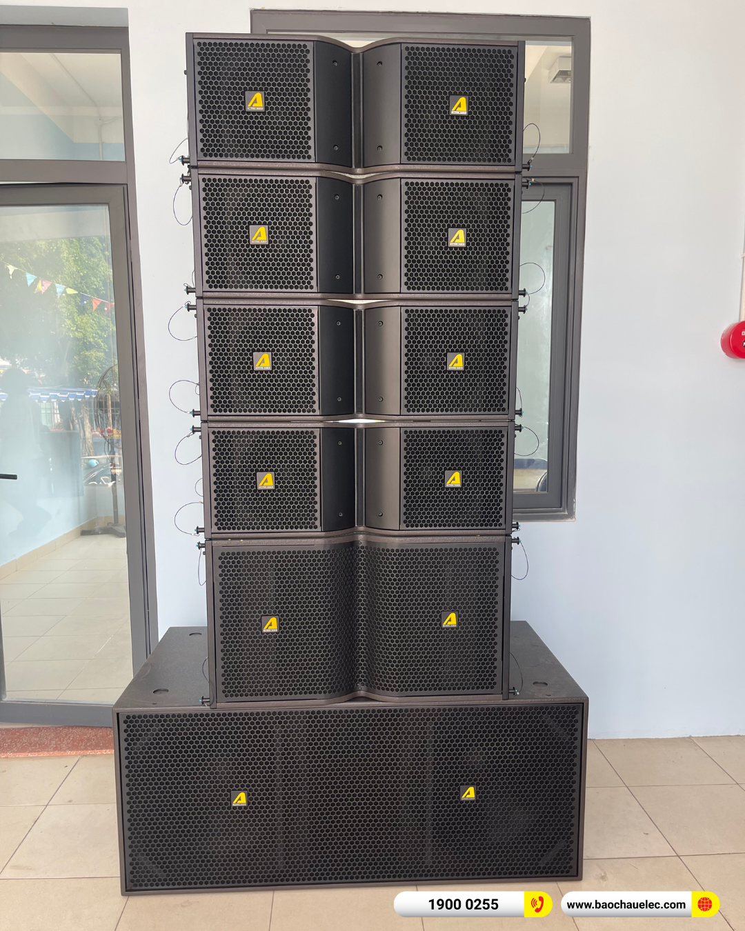 Lắp đặt d&agrave;n Line Array Actpro sự kiện, hội trường cho UBND Huyện Củ Chi tại TP HCM