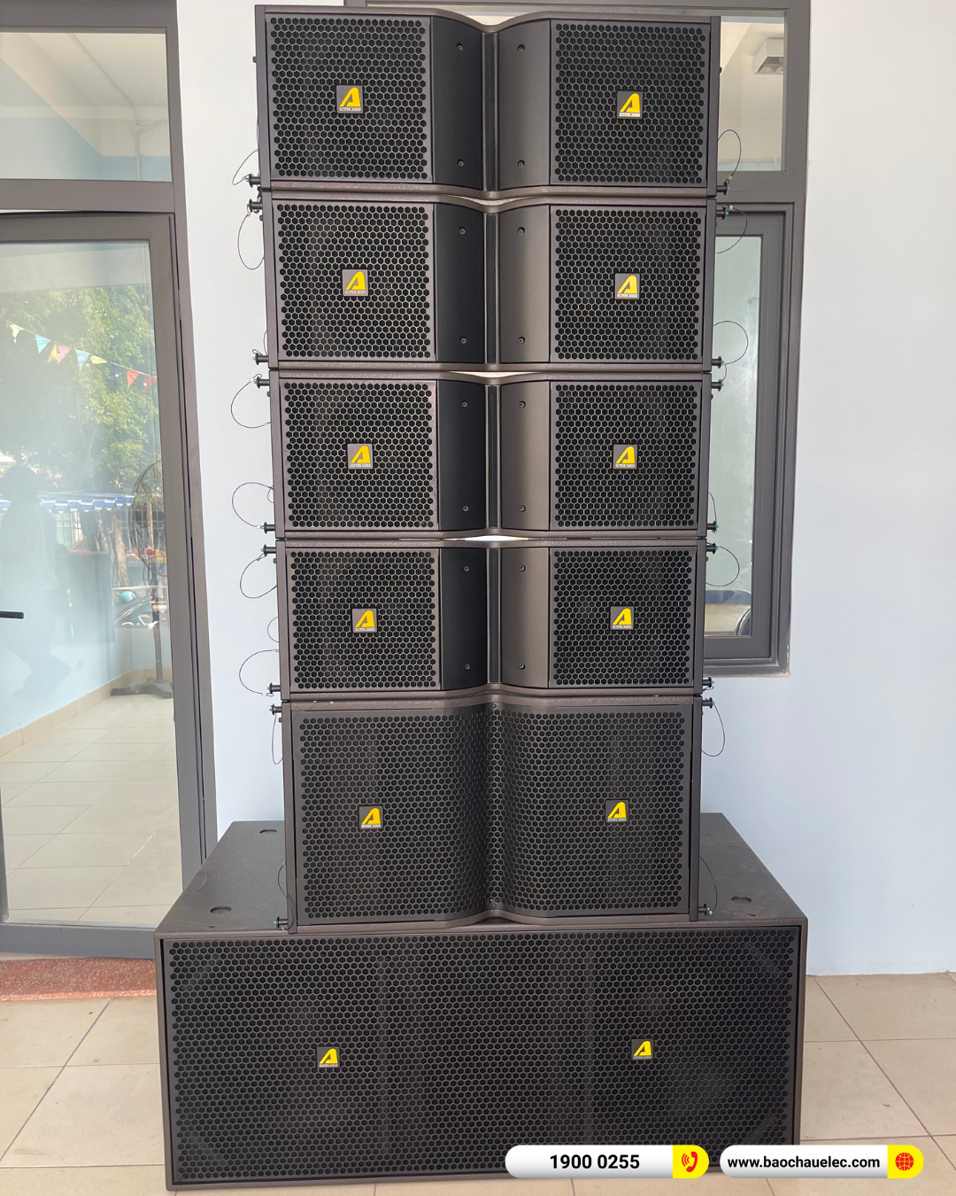 Lắp đặt d&agrave;n Line Array Actpro sự kiện, hội trường cho UBND Huyện Củ Chi tại TP HCM
