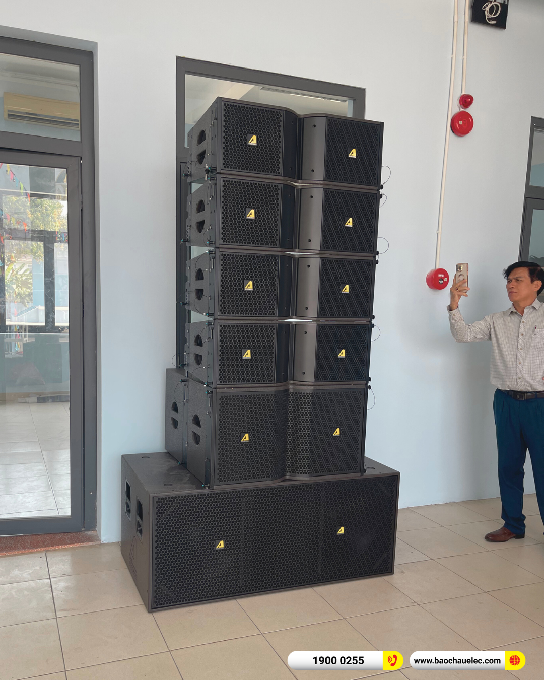 Lắp đặt d&agrave;n Line Array Actpro sự kiện, hội trường cho UBND Huyện Củ Chi tại TP HCM