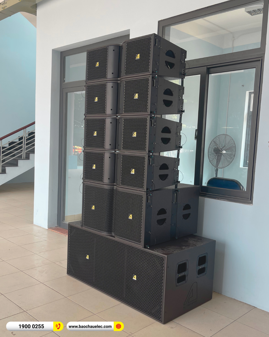 Lắp đặt d&agrave;n Line Array Actpro sự kiện, hội trường cho UBND Huyện Củ Chi tại TP HCM